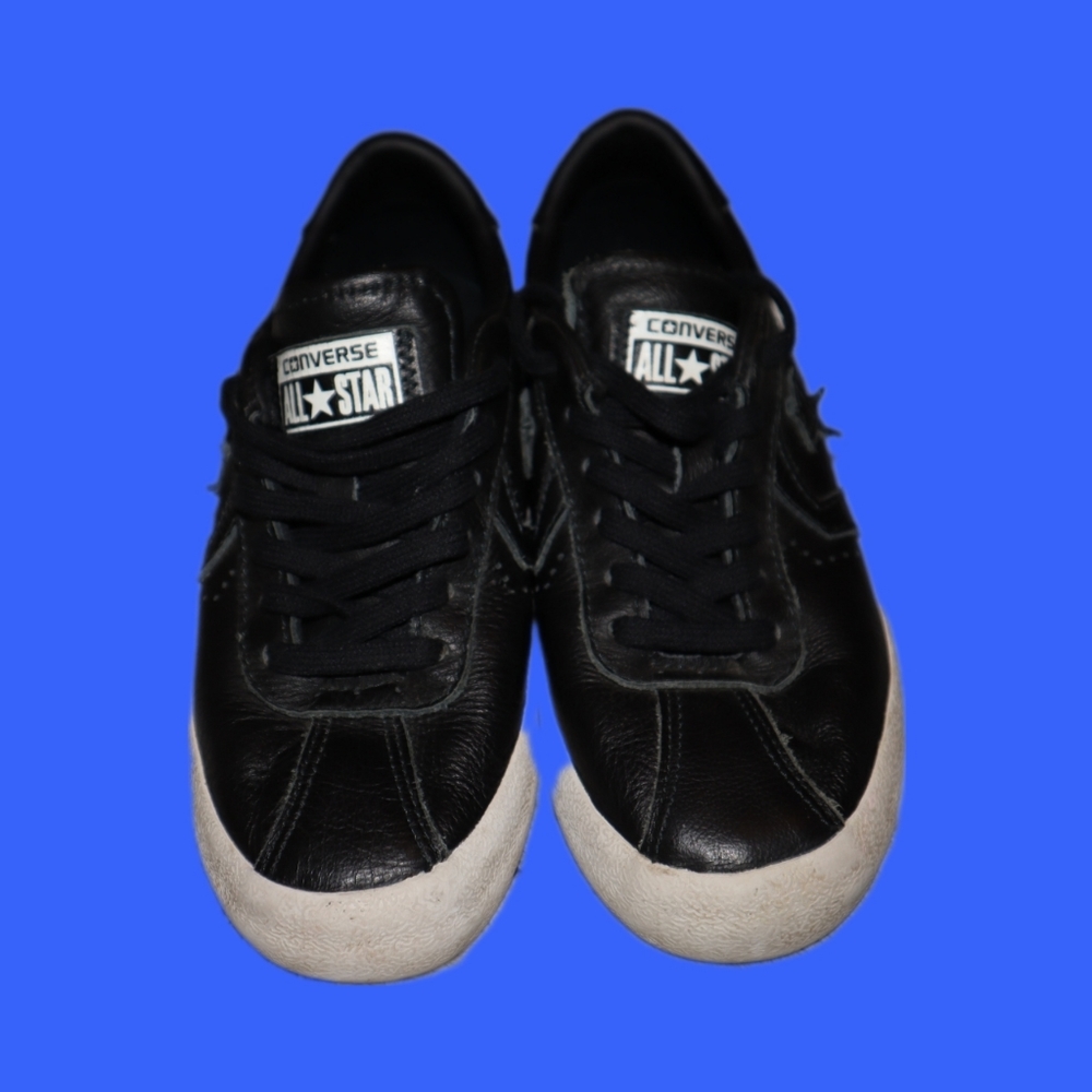 Black Leather Converse Allstar